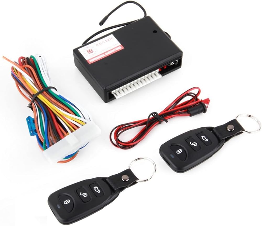 WANGCL Universal Car Alarm System 12V Remote Central Locking 433MHz