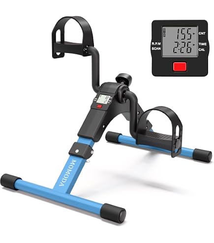 pedal ergometer UMJIGF Folding Seated Exercise Bike How to Connect Gear Change to the pedal PFAs Color:Indigo Blue