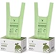 SUPERBIO 1.6 Gallon Handle Tie Compostable Food Scrap Bags, Small Compost Bags with Handles, 50 Count, 2 Pack, BPI & OK compost INDUSTRIAL