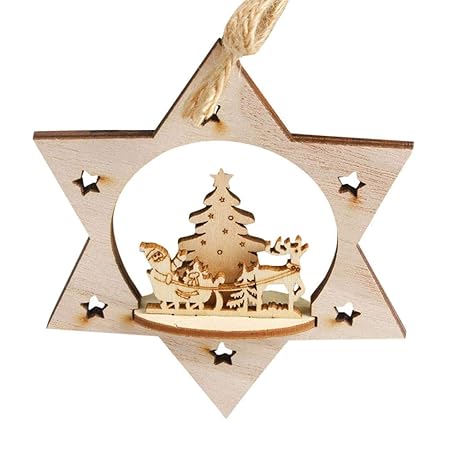 Samlike Christmas Wood Ornament Ideal Clearance Christmas