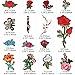 Iron On Patches, Satkago 15 Pcs Flower Patches Iron On or Sew On Rose Applique Embroidered Patches for Clothes Jeans Jackets Backpacks