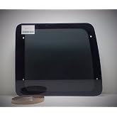 Generic Back Glass Window compatible with 1992-2016 Ford Econoline Van / Passenger Right Side / Stationary w/ 4 Holes / Dark Tinted