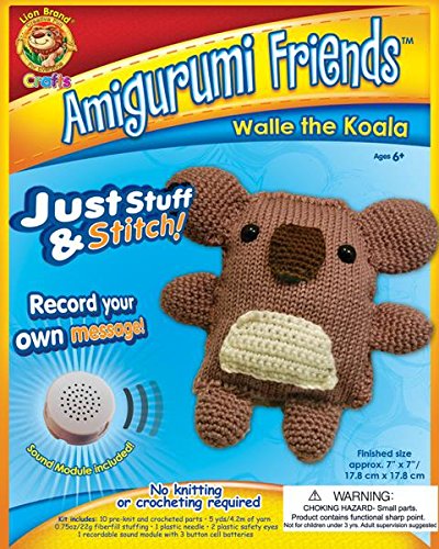 Lion Brand Yarn AFS-AM4 Amigurumi Friends Kit, Walle The Koala