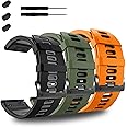 ZPJPPLX 26mm Easy Fit Watch bands For tactix 8 Fenix 8 51mm 7X Pro 6X 5X,Soft Silicone Sport Straps Compatible for Garmin Tactix7/Fenix 6X Pro/Fenix 5X Plus/Enduro3 2/Descent Mk2i/3i Epix Pro 51mm