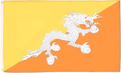 AZ FLAG Bhutan Flag 3x5 Ft 100D Polyester Banner with Grommets