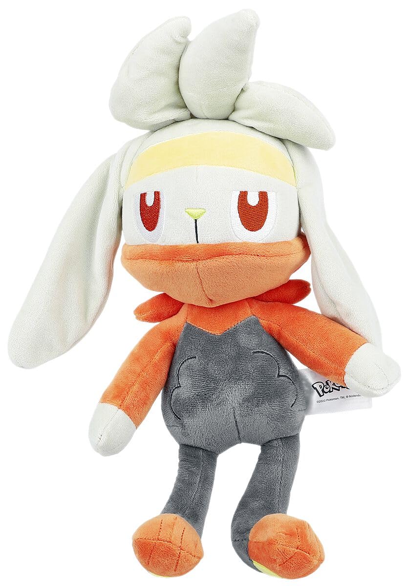 Pokemon PKW2553 Raboot PLUSH-12-Inch Plush-Authentic Details-Toys for Kids, Single