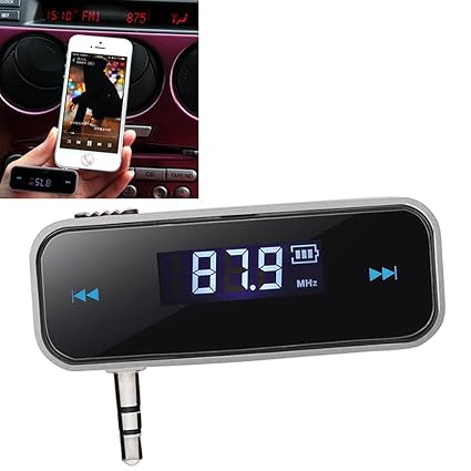 SKS Distribution® LCD Display Wireless Mini 3,5 mm mit USB Kabel FM Transmitter MP3 KFZ Player für Smart Handy FM Modulator