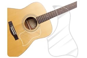 Healing shield Premium Acoustic Guitar Pickguard Pick Guard, Transparent Self-Adhesive, Scratch Resistant Protection Coating, Anti-Dust, Anti-Fingerprint, Made in South Korea, Clear Glossy, Style Type