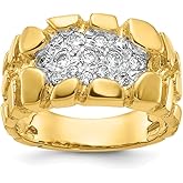 Auriga Fine Jewelry 14K Yellow Gold Cluster 0.66ct Diamond Nugget Complete Ring Size 10