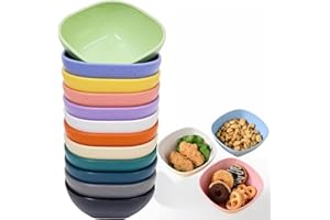 Xjsisy 12 4.5-Ounce Small Dessert Bowls, Unbreakable Dipping Bowls, Small Bowls, Dipping Cups, Side Dishes, Snacks, Fruits, M