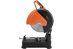 VEVOR Chop Saw, 14"/355mm Blade Diameter Cut Off Saw, 2800W 1200RPM Steel Cutting Machine, 0-45° Adjustable Dry Cut Chop Saw,