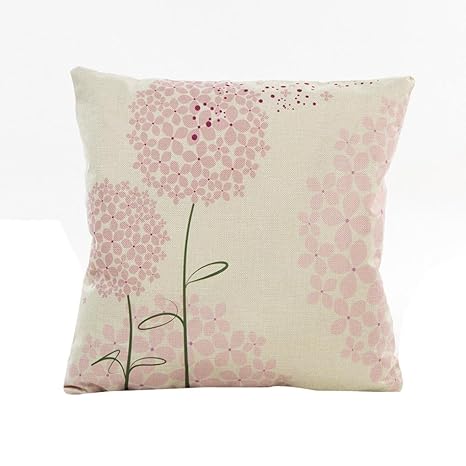 Hevoiok Kissenbezug Kissenüberzug 43x43cm Sofa Auto Bett Dekoratives Blumen Gras Muster Kissenhülle Frühling Sofakissen Abdec