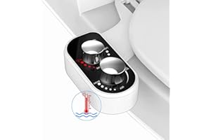 Bidet Attachment for Toilet Hot and Cold, Upgraded Bidet Warm Cold Water, Ultra-Slim Self Cleaning Non-Electric, Adjustable P