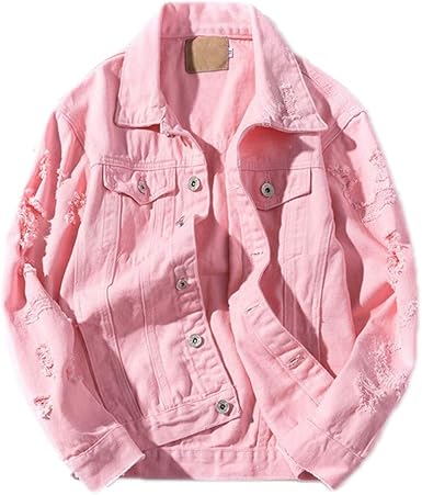 jeans jacket pink