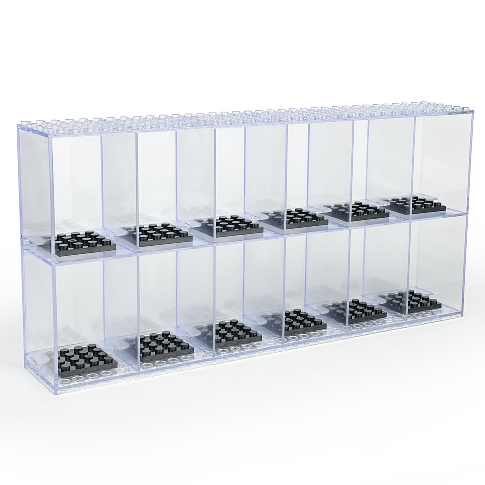 Photo 1 of Minifigures Display Case Acrylic Building Block Display Box, Stackable Storage Container for Lego Minifigure Mini-Figures Storage Case for Lego Lovers