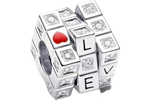 YUMINN 925 Sterling Silver Charms for Bracelets Gold Love and Heart Charms Cherry Blossom Dangle Beads Jewelry for Women