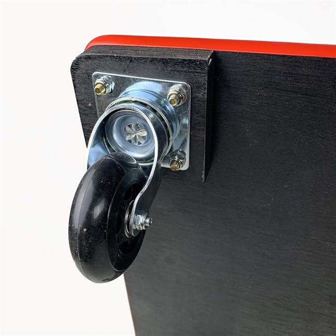 Amazon コーナン オリジナル 木製平台車 静音タイプ 約45 30cm ブラック レッド 収穫台車 キャリー