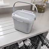 Addis Eco 4.5 L Kitchen Waste Bin 100% Recycled Plastic Light Grey view 2