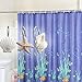 Image 12 Pcs Blue Green Llight Brown 3 Colors Beautiful Anti Rust Alloy Durable Seashell Shower Curtain Hooks Hangers Best Bathroom Decor (Light Brown)