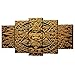 VVOVV Wall Decor 5 Piece Ancient Civilization Canvas Wall Art Aztec Calendar Painting Mayan Calendar Pictures Prints on Canvas Wall Pictures for Home Decoration Stretched and Framed 60x32inch