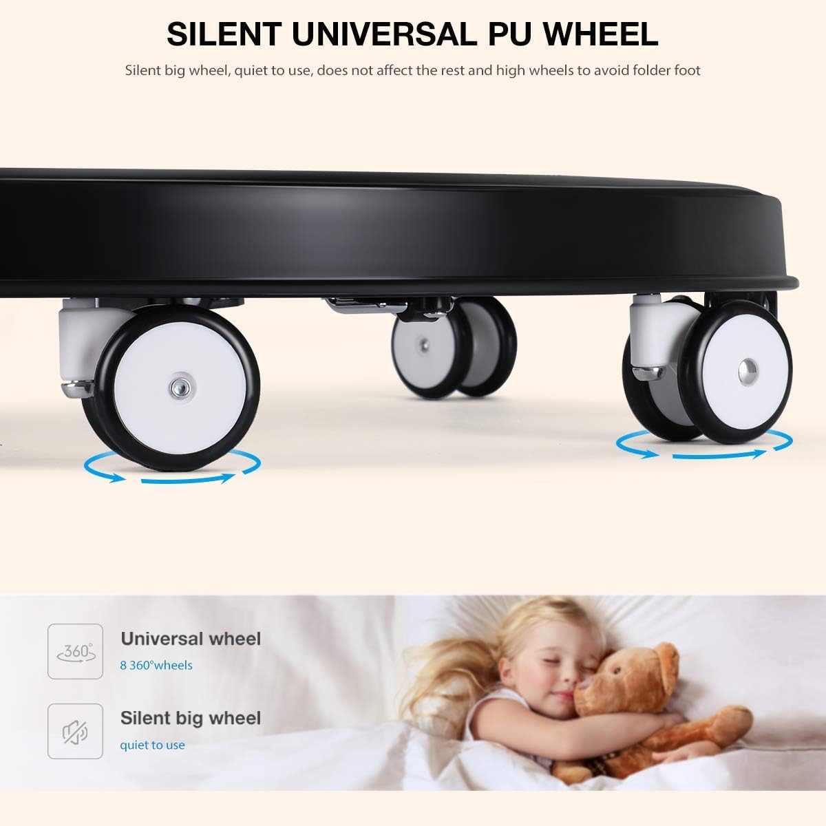 trotteur roue caoutchouc