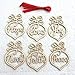 Fheaven 6Pcs Wooden Ornament Xmas Tree Hanging Tags Pendant Decor Christmas Decorations