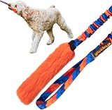 Tug-E-Nuff Bright Fauxtastic Durable Bungee Tug Toy for Dogs 22.5in