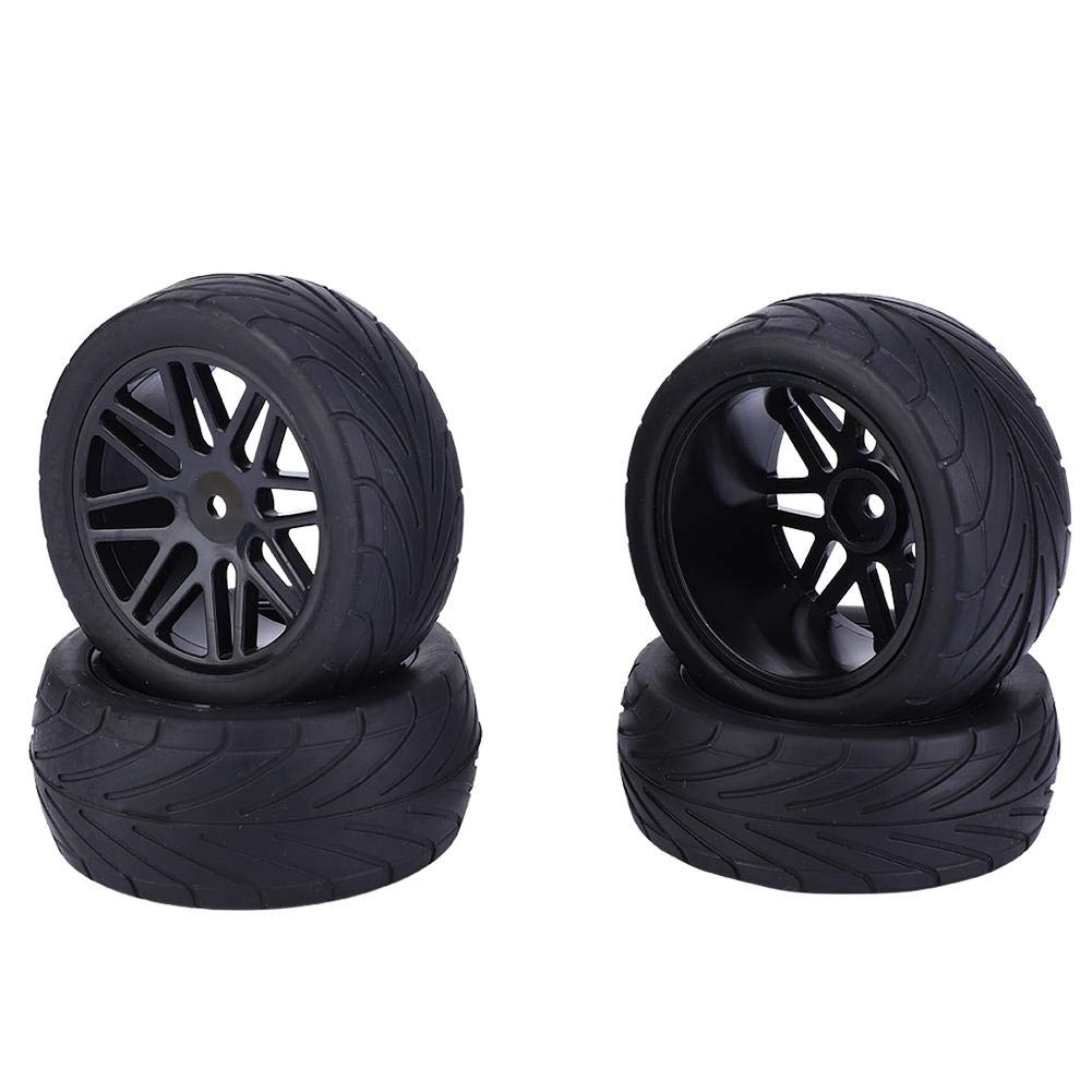 4Pcs Off-Road Wheels, 1/10 85mm Universal RC Car Crawler Wheels Remote Control RC Tyres(Black) Model Toy