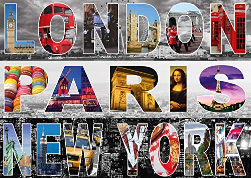 Schmidt Spiele Puzzle 58348 London, Paris, New York, 1000 Teile Puzzle, bunt – Bild 3