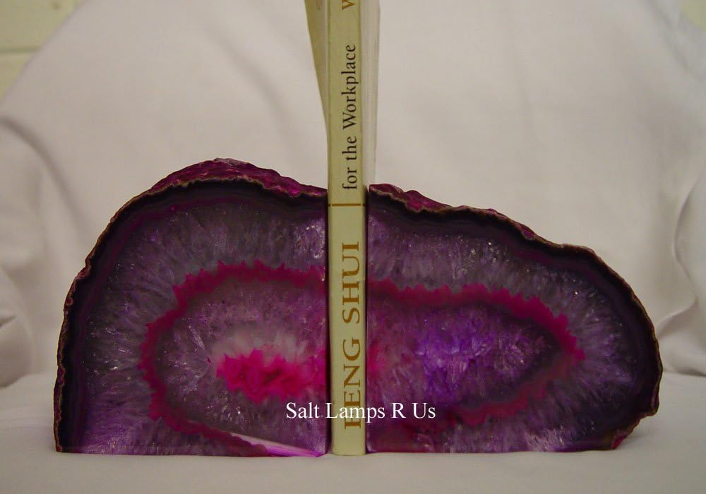 Pink Agate Bookend From Brazil Powerful Healer Stone of Health and Good Fortune Dyed Pink Natural Stone AAA Quality Crystals