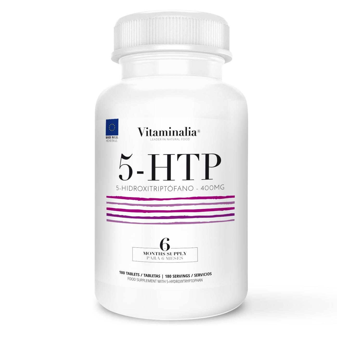 5-HTP | Dosis Diaria 200mg | Suministro para 6 Meses (180 ...