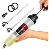 Thorstone 200cc Fluid Extractor Pump with 2pcs 22cm PVC Suction Tubes | Manual Oil Change Syringe and Fluid Transfer Pump for Automotive Liquid Extraction