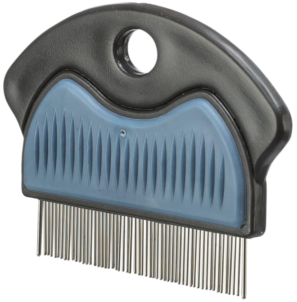 TRIXIE flea and dust comb - for diagnosing fleas and lice - rubberised plastic handle - for all coat types - 7 cm - 23761