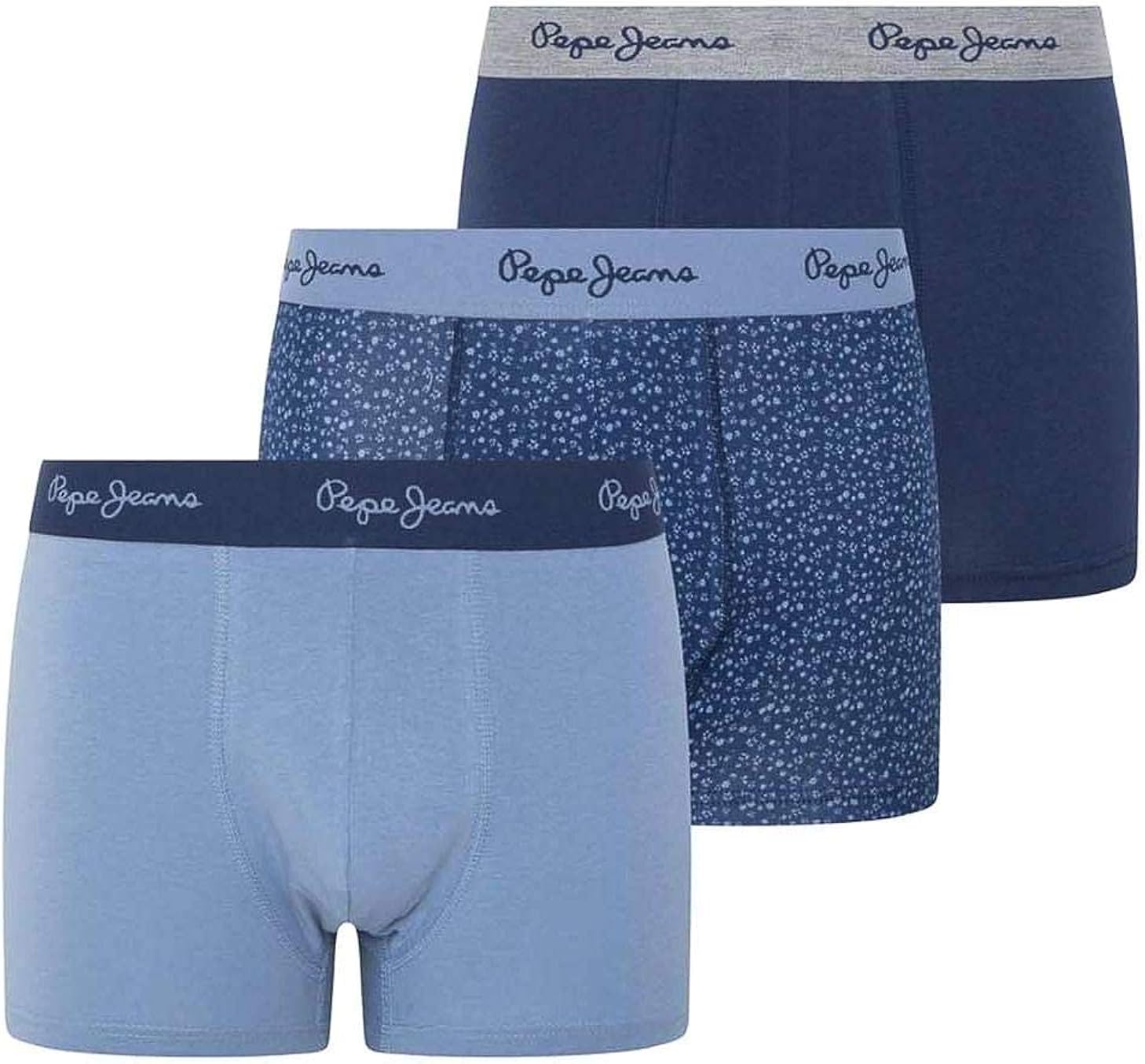 Pepe Jeans Pack Calzoncillos Colis Azul Hombre S Azul: Amazon.es: Ropa y accesorios