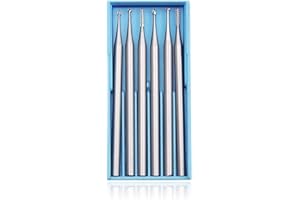 SYZ-INEMS 6 PCS 1MM Tungsten Steel Carbide Engraving Drill Bits, Graver for Metal, Burr Set, Carbide Rotary Burrs for Die Grinder Drill, DIY Woodworking, Jewelry Burr, 2.35mm Shank