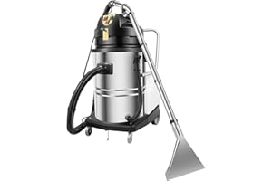 GAEBEOIH 60L/15.85Gal Commercial Carpet Cleaner Machine, 2110W 110V Heavy Duty Extractor Vacuum Washing Machine Portable Carpet Sofa Curtain Cleaner Vacuum Cleane for Car Detailing, Hard Floor (Two Packages)