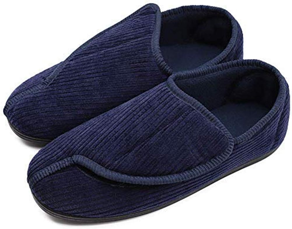 mens extra wide bedroom slippers