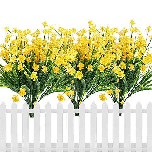 Buy EHAND Artificial Fake Flowers,Faux Yellow Daffodils Outdoor