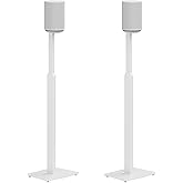 ynVISION.DESIGN Adjustable Floor Stand Mount Compatible with SONOS Era 100 | White Brackets | Pair (2-Pack)