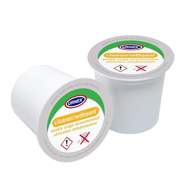URNEX K-CUP CLEANER – 5 CLEANING CUPS – FOR KEURIG MACHINES COMPATIBLE WITH KEURIG 2.0 – REMOVES STAINS NON-TOXIC