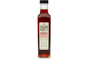 SUGAR BOB'S FINEST KIND Sugar Bob’s Finest Kind - Smoked Maple Syrup, Real Maple Syrup Infused with Wood Smoke, Made in Vermont, For the Bar, Kitchen, and Grill, 8.45 fl oz