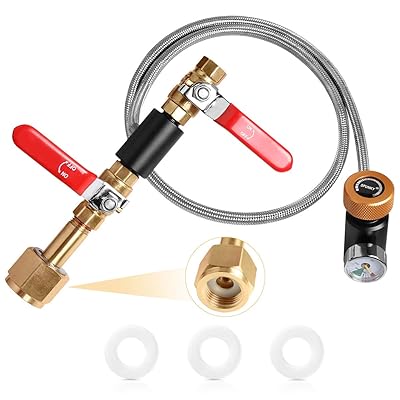 Buy Soda Stream Refill Adapter Kit Co2 Refill Adapter Cylinder Fill Station Connector Kit Soda Maker Filling For Tank Bottle Cga3 G1 2 36 Inch Hose Dual Valve With Gauge Online In Turkey B08pdxzylh