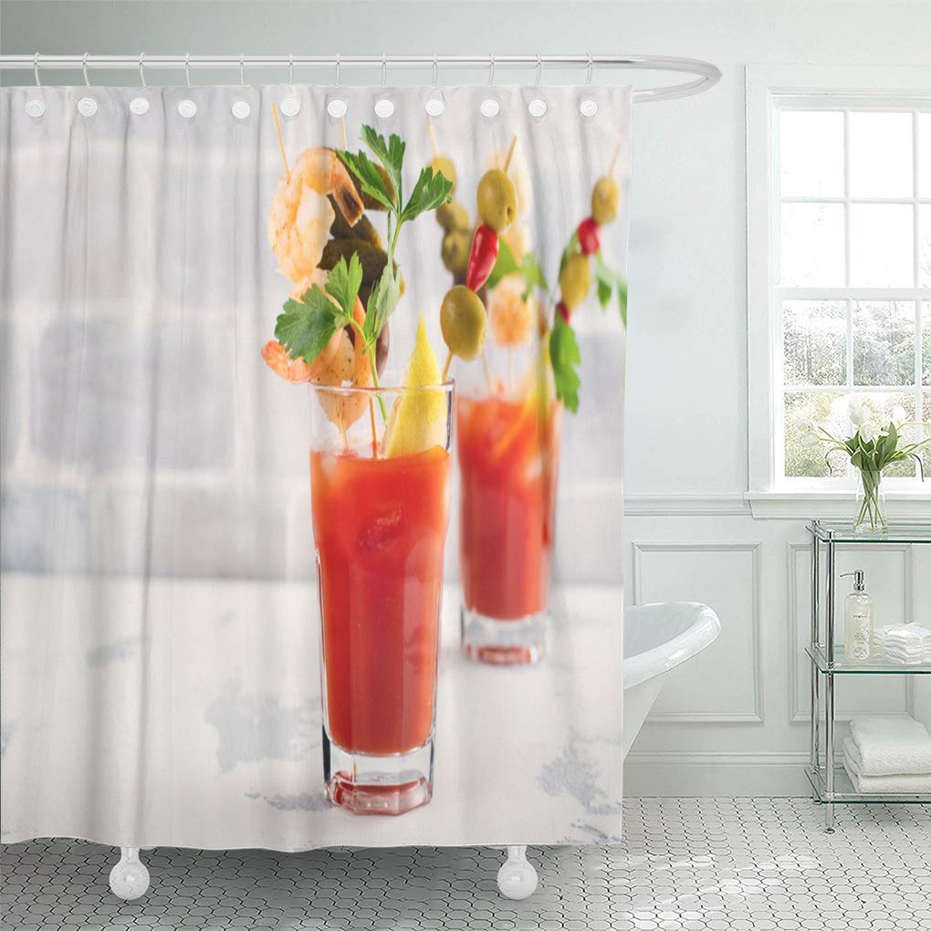  Semtomn Shower Curtain Colorful Shrimp Homemade