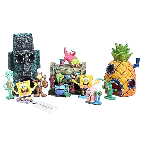 accesorios bob esponja para pecera