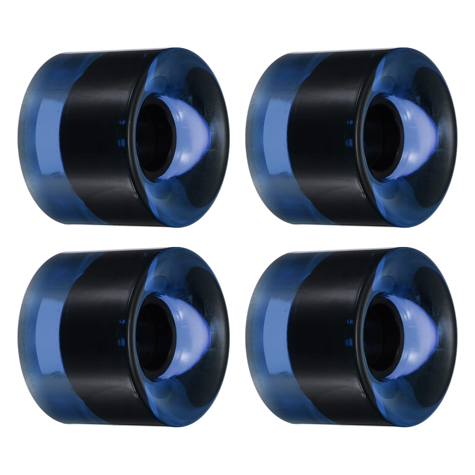 PATIKIL 60mm Longboard Wheels, 4 Pack Skateboard Wheel Street Wheels for Skateboards Cruiser Wheels Replacement 78A, Clear Blue