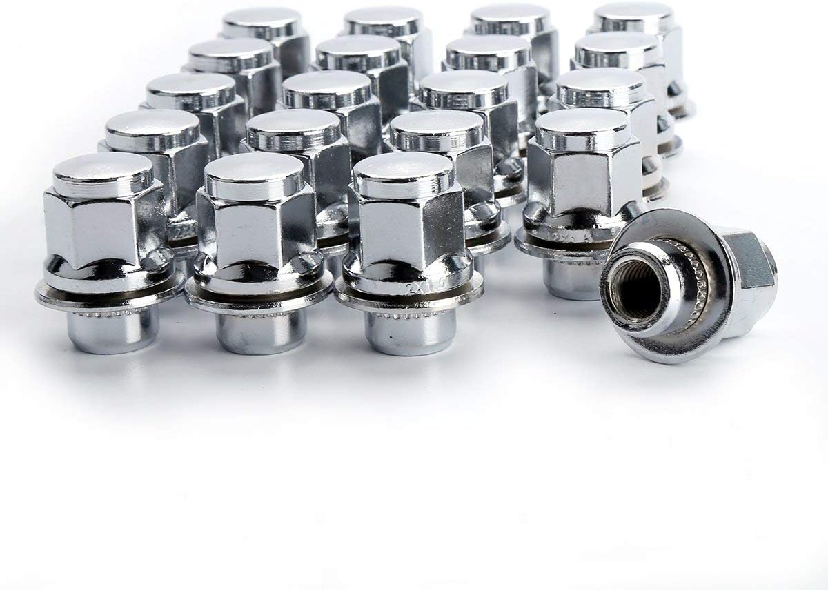 12x1.5 Lug Nuts 20 Pcs Chrome Closed End Mag Style Lug Nuts with Washer 13/16'' (21mm) Hex Compatible for Toyota Camry/Corolla/Tacoma Lexus 5 Lug 4 Lug Wheels: Automotive