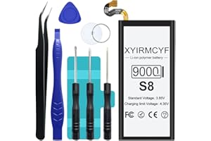 XYIRMCYF Galaxy S8 Battery (2024 New Upgrade), 9000mAh High Capacity Battery for Galaxy S8 SM-G950U EB-BG950ABA, EB-BG950ABE with Repair Kits