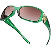 LVIOE Polarized Sunglasses for Women, Fashion Butterfly Decoration Driving Fishing-99.99% UV Protection