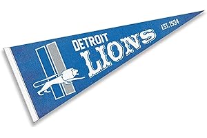 WinCraft Detroit Lions Throwback Vintage Retro Pennant Flag