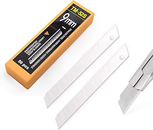 Amazon Co Jp Ehdis 9mmスナップオフブレード ステンレス鋼カッター替刃 45度ブレード 50枚入 車 バイク